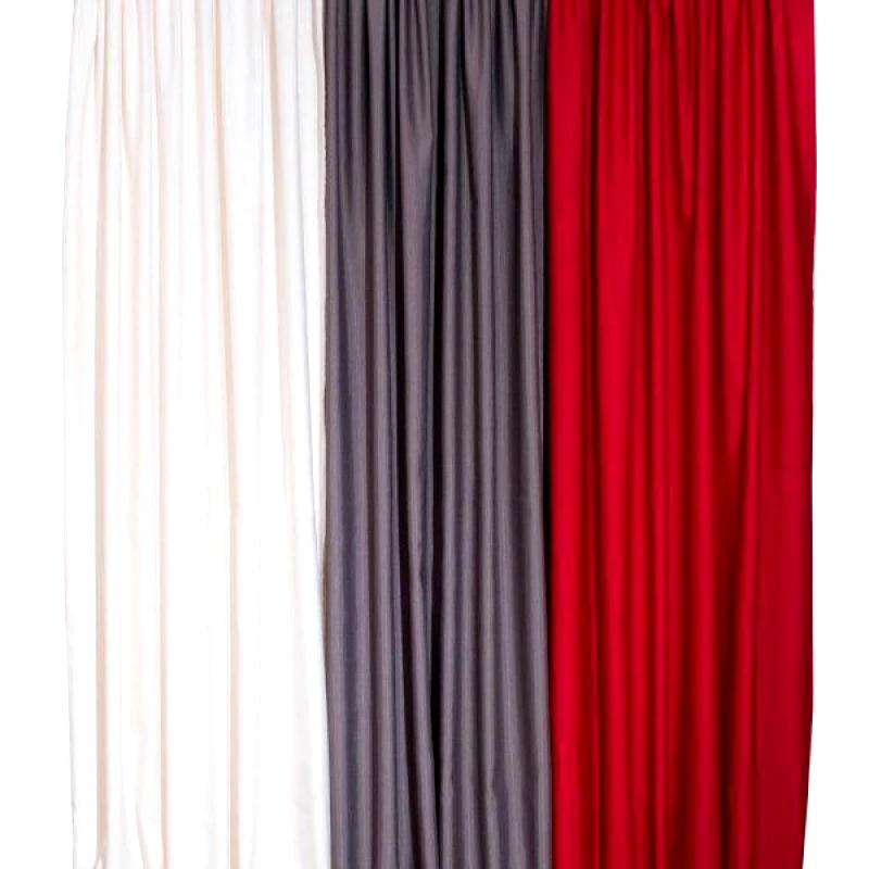 VIOPROS Viopros Κουρτίνα με Τρέσα 140x270 Γκρο Μονόχρωμο 27 Κοραλί