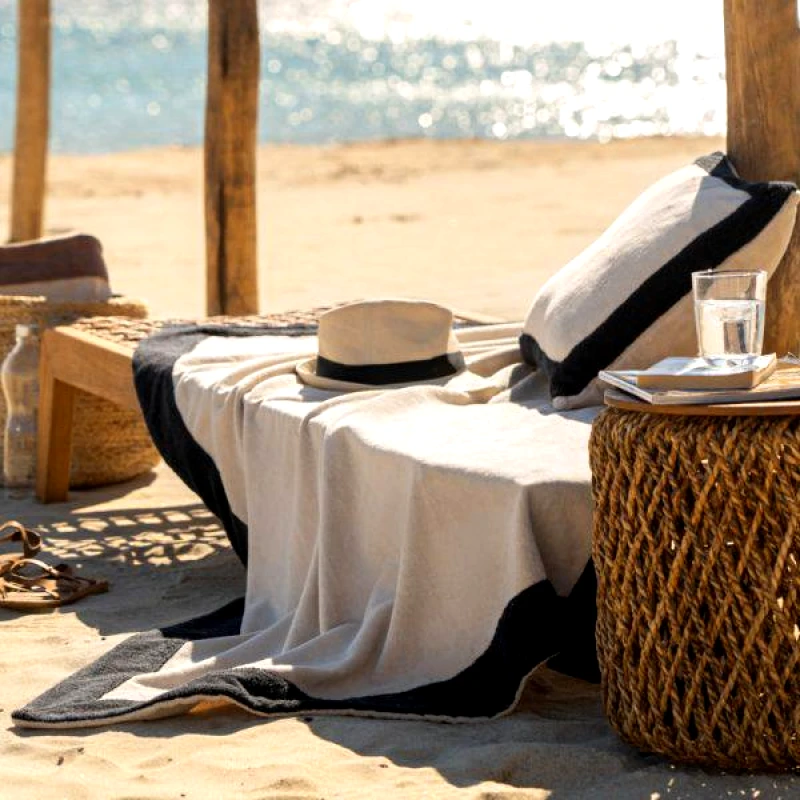 Gofis Home Gofis Home Πετσέτα θαλάσσης 90x170 Coral sense Sand / Coal 519/ 21