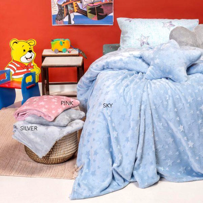 Melinen Home Melinen Home Κουβέρτα Μονή 160x220 Starito Silver