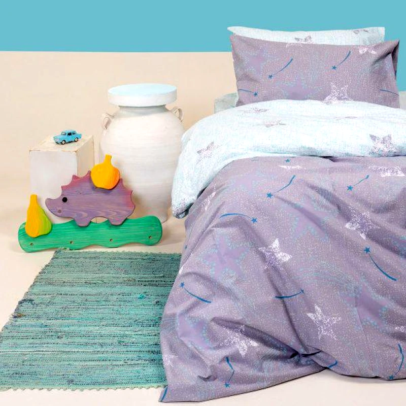 Melinen Home Melinen Home Σετ Σεντόνια Μονά Με Λάστιχο 100x200+32 Kids Line Star Boy