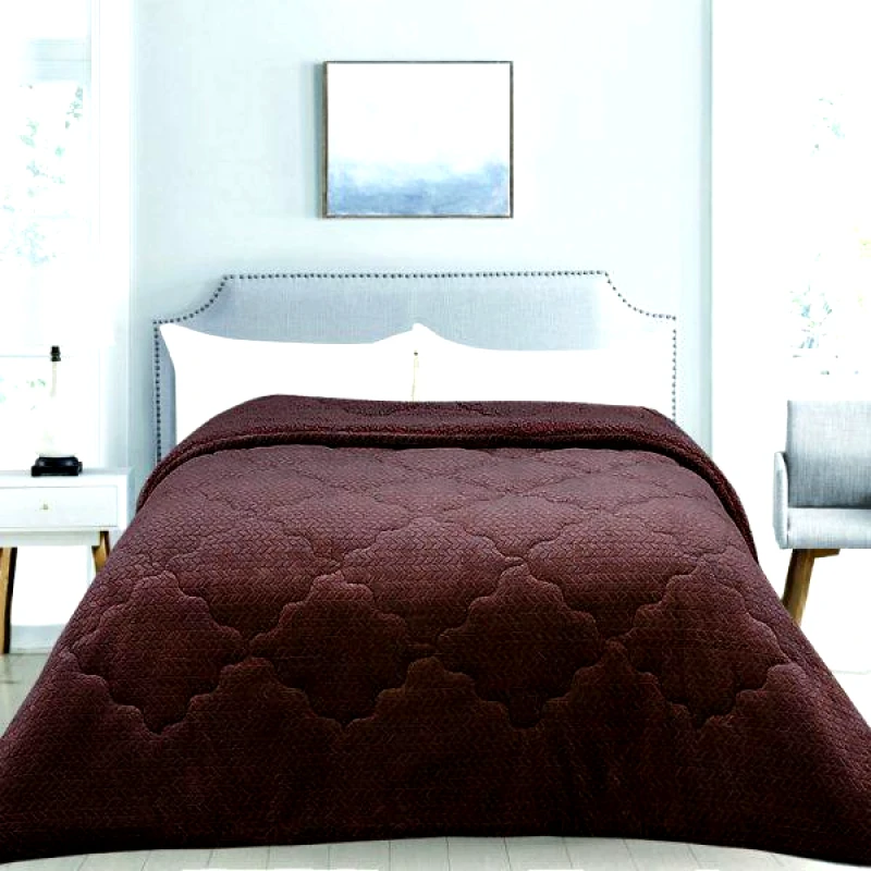 Le Blanc Κουβερτοπάπλωμα Le Blanc Flannel Comfort Υπέρδιπλο 220Χ240 600gsm Brown
