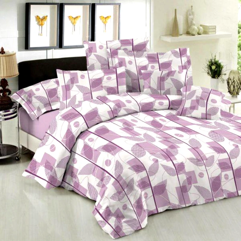 Le Blanc Παπλωματοθήκη Le Blanc Premium Cotton 100% Leaves Lilac Μονή 160x240