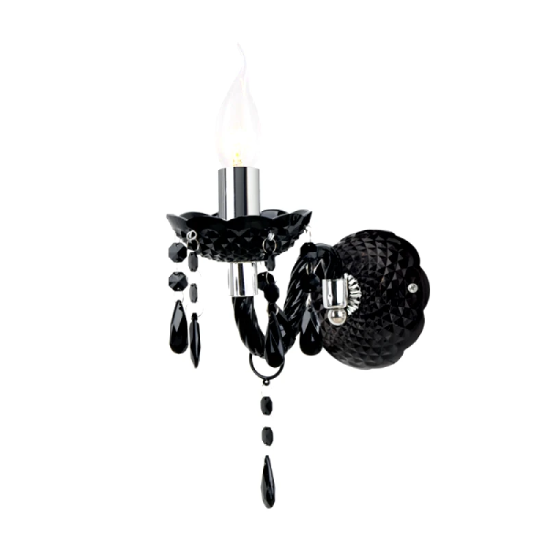 ACA Lighting Aca Lighting Απλικα Μαυρη Ακρυλικη 1x40w E14 Pegasus