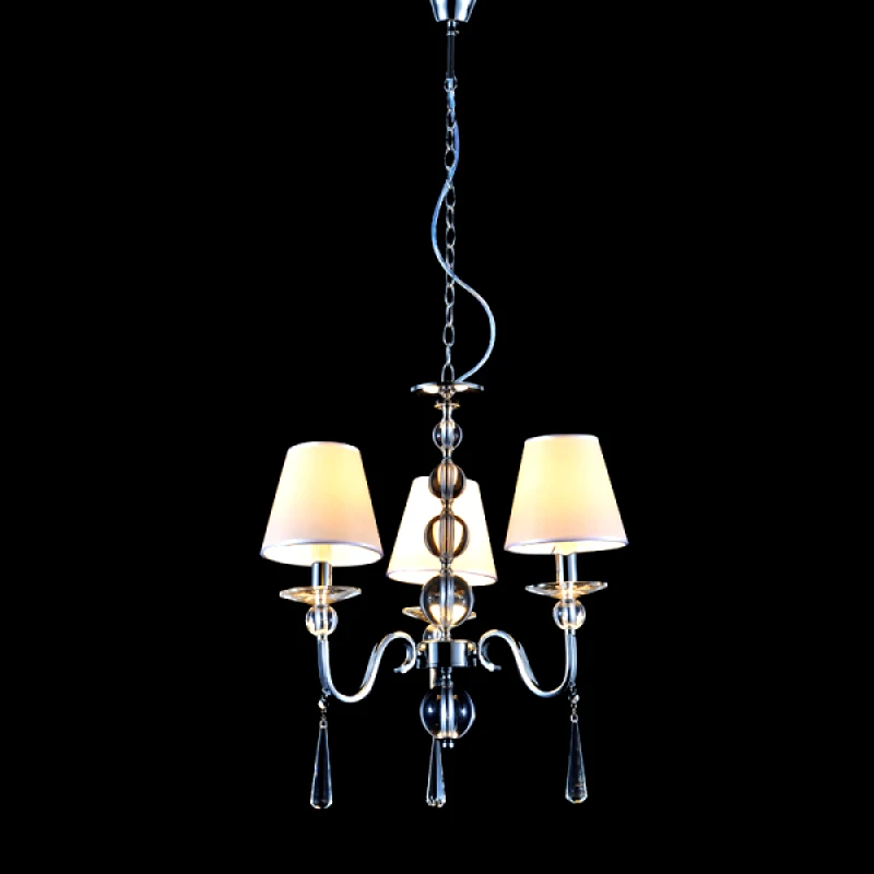 ACA Lighting Aca Lighting Κρεμαστο Κρυσταλλο Ασημι Καπελο 3χε14 Evita