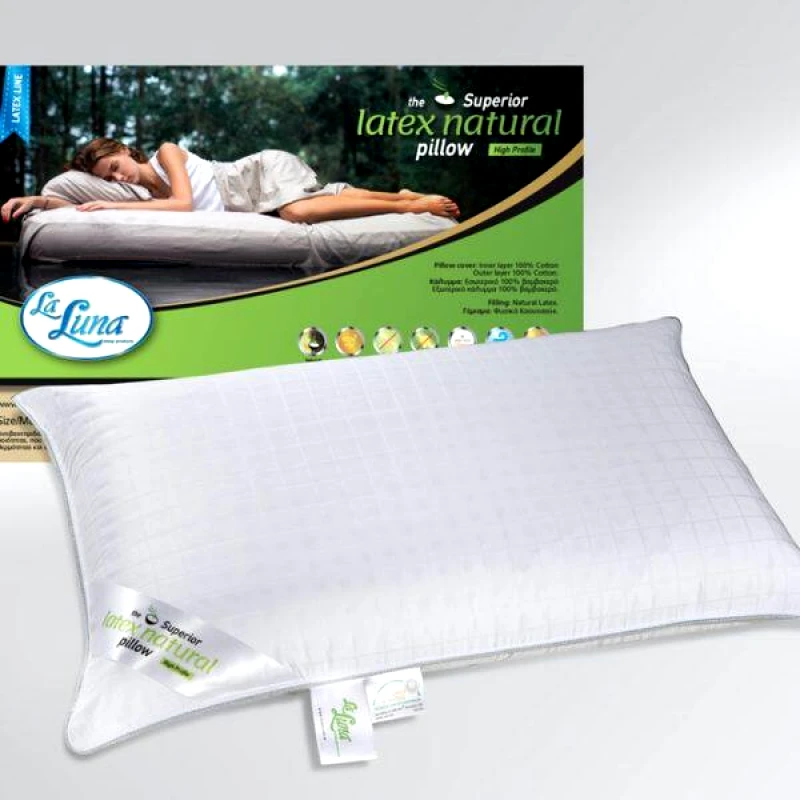 La Luna La luna Μαξιλάρι The Superior Latex Natural High profile Pillow 75X48 Latex