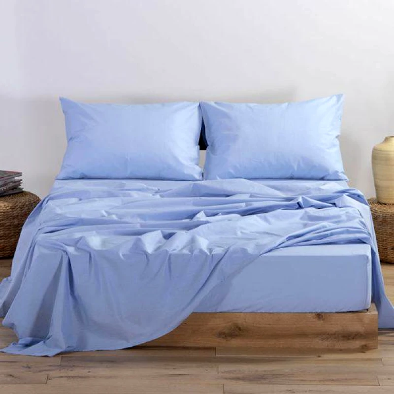 NEF NEF Nef Nef Σεντονι Μονο Με Λαστιχο Basic 100x200+ 30 Γαλάζιο