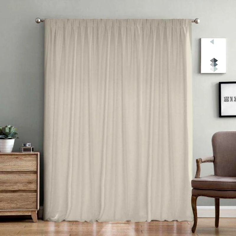 Lino Home LINO ΚΟΥΡΤΙΝΑ SAMOS ΜΕ ΤΡΕΣΑ C91986 SAND 300Χ275 300Χ280