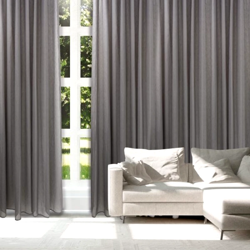 Das Home Das Home Κουρτινα Με Κρικουσ 300Χ265 2225 Γκρι Γκρι