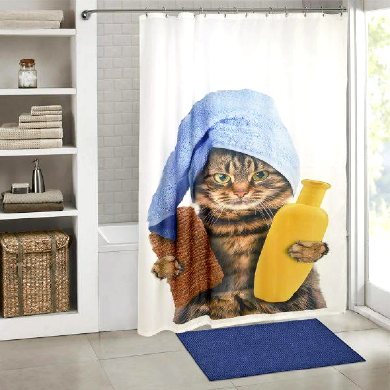 Lino Home LINO ΚΟΥΡΤΙΝΑ ΜΠΑΝΙΟΥ GATTO 180X200
