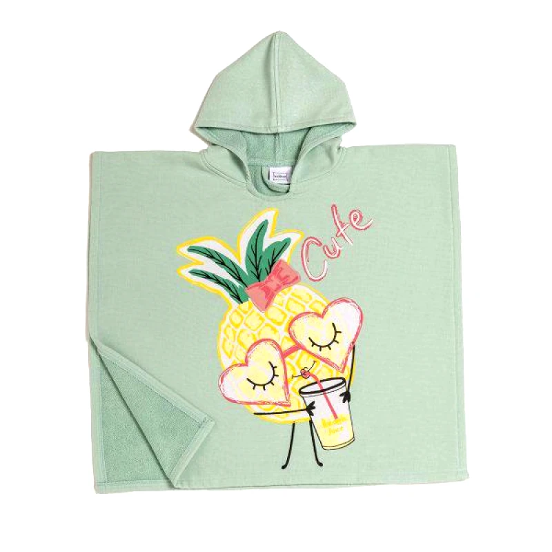 Melinen Home Melinen Home Παιδικο Ποντσο Θαλασσησ Pineapple Mint 60Χ60