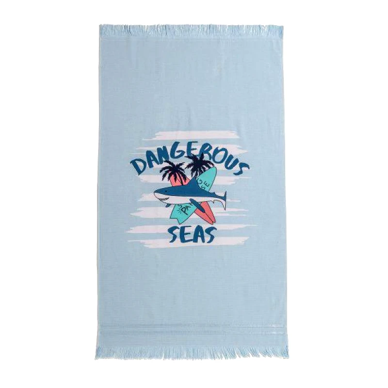 Melinen Home Melinen Home Παιδικη Πετσετα Θαλασσησ Dangerous Light Blue 70Χ120