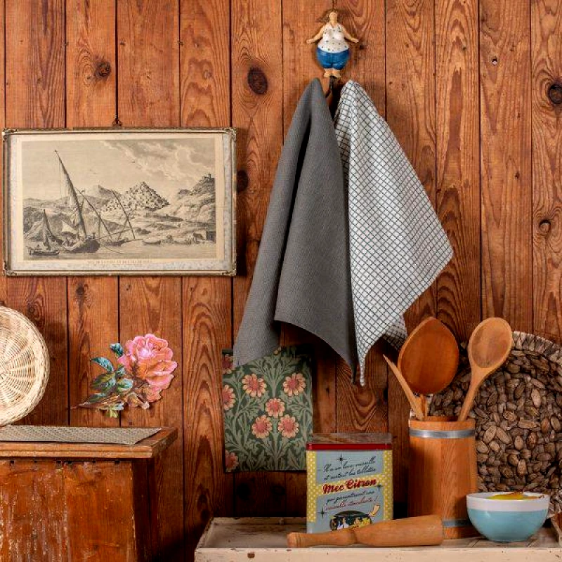 Melinen Home Melinen Home Πετσετεσ Κουζινασ Σετ 2 Τεμαχιων Carrot Olive 45X65