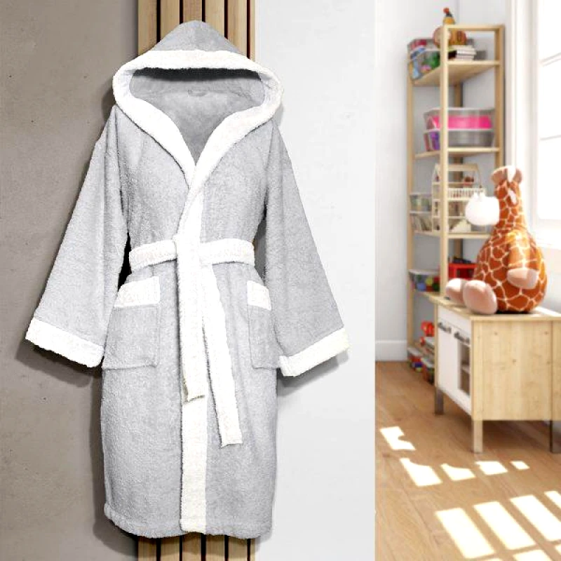 Lino Home LINO ΜΠΟΥΡΝΟΥΖΙ BATHHUG GREY-WHITE 12-14