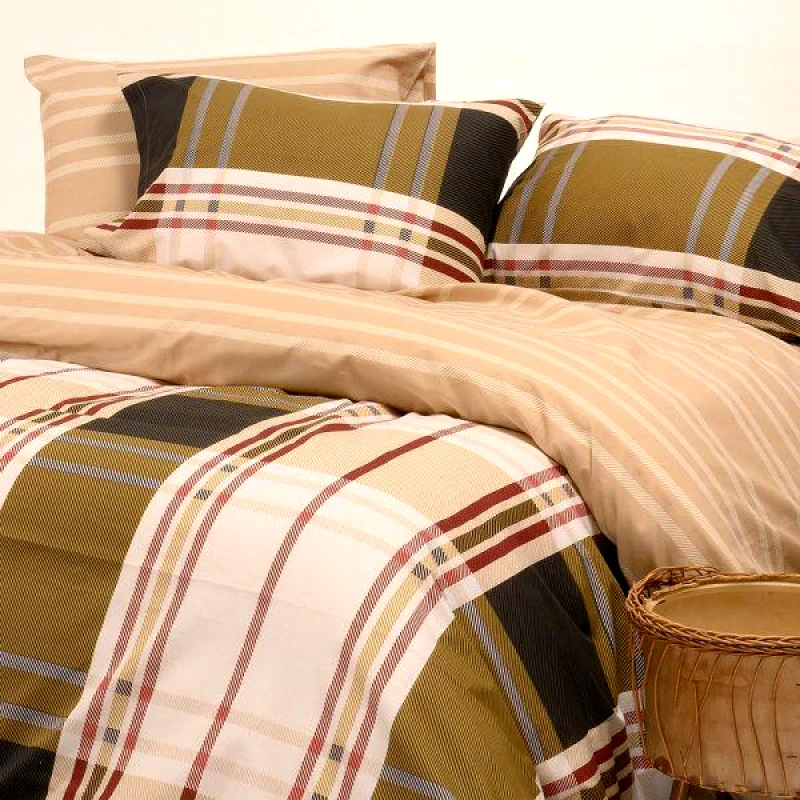 Melinen Home Melinen Home Σετ Μαξιλαροθήκες Πανωσεντονου Henry Beige Ultra Line 50Χ70