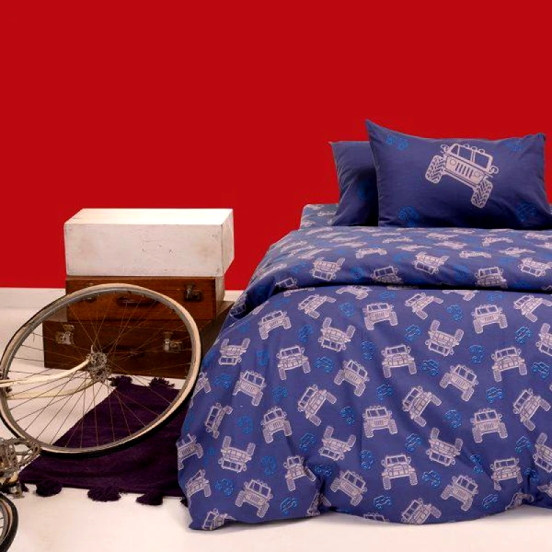 Melinen Home Melinen Home Σετ Σεντονια Μονα (Λ) Trucks Blue Kids Line 170Χ270