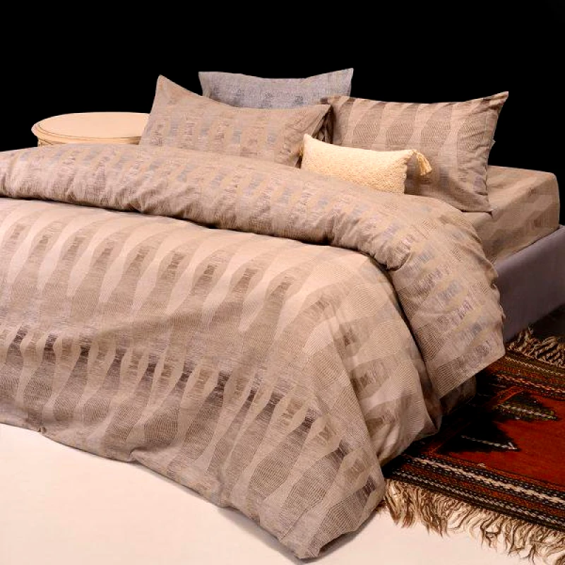 Melinen Home Melinen Home Σετ Σεντονια Φανελενια Υπερδιπλα Mei Mocca 235Χ260