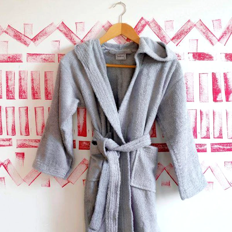 Melinen Home Melinen Μπουρνουζι Ενηλικων Liberty Light Grey Large Light Grey