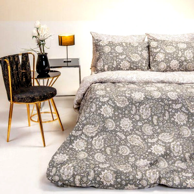 Melinen Home Melinen Παπλωματοθηκη Μονη Lora Grey Casual Line 160x245 Grey
