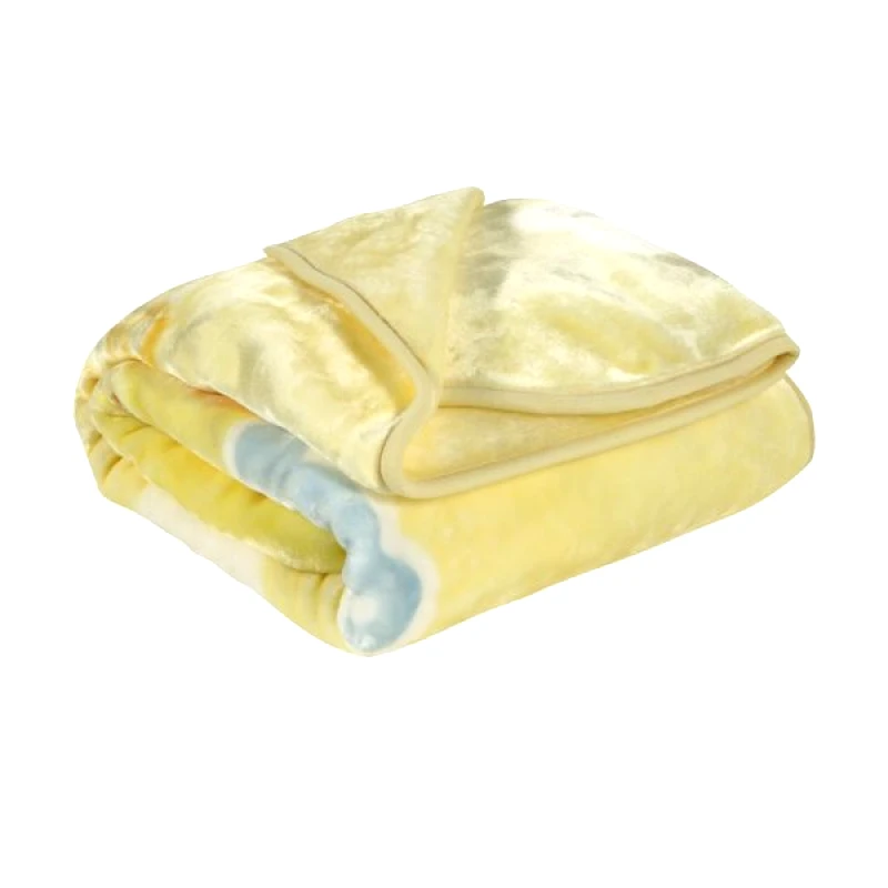 Das kids Das Baby Κουβερτα Velour 110X140 Relax 6615 Γαλαζιο - Κιτρινο