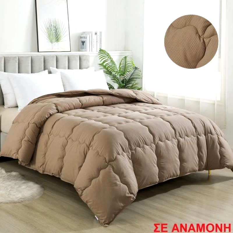 ADAM HOME ΠΑΠΛΩΜΑ ΥΠΕΡΔΙΠΛΟ 220Χ240 ADAM HOME (600) TAUPE HOLLOWFIBER