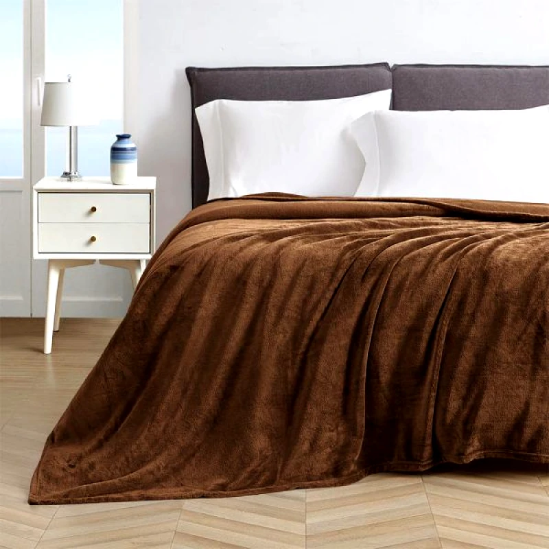 Lino Home LINO ΚΟΥΒΕΡΤΑ ΒΕΛΟΥΤΕ PELLO BROWN 160X220 Ημίδιπλο