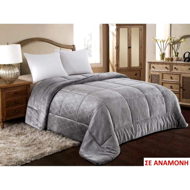 ADAM HOME ΚΟΥΒΕΡΤΟΠΑΠΛΩΜΑ ΑΝΑΓΛΥΦΟ FLANNEL 220X240 (812) GREY