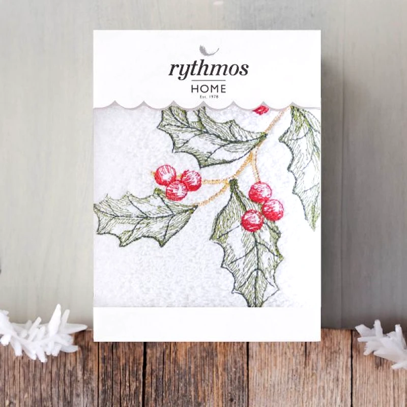 Rythmos Rythmos Christmas Terry Gift Set (3 Γκι) Προσωπου (50X90) Λευκο