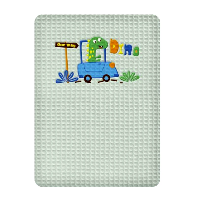 ADAM HOME ΚΟΥΒΕΡΤΑ ΠΙΚΕ ΑΓΚΑΛΙΑΣ 80X110 ADAM HOME DINOSAUROS GREEN