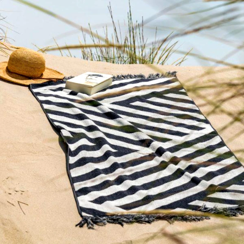 Gofis Home Gofis Home Πετσέτα θαλάσσης 80x160 Summer breeze Black Coal 394/ 14