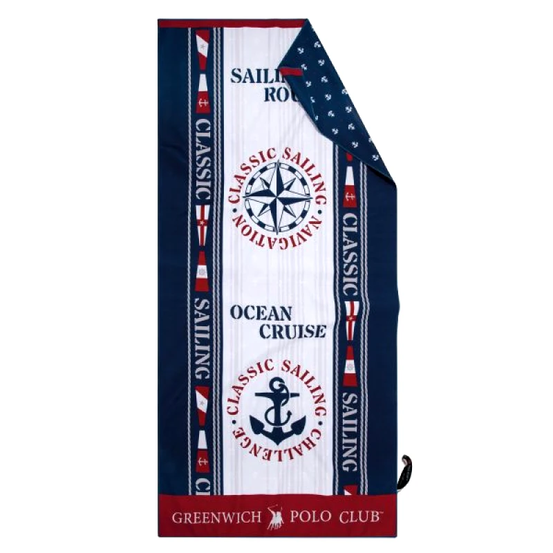 Greenwich Polo Club Greenwich Polo Club Πετσετα Θαλάσσης80Χ170 3908 Κοκκινο - Λευκο - Μπλε Κοκκινο - Λευκο - Μπλε