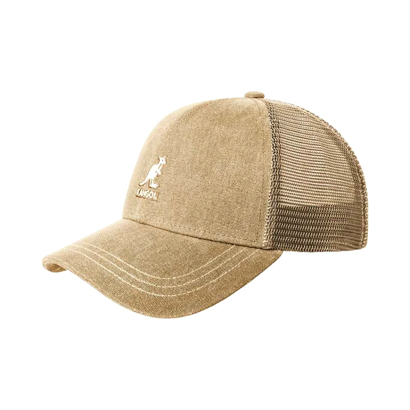 Distressed Cotton Mesh Baseball | Kangol Beige