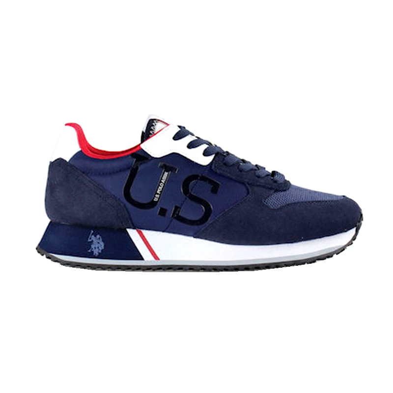 U.S.Polo Assn. Ανδρικά sneakers U.S.POLO ASSN CLEEF008-DBL-WHI05 TEXTILE-SUEDE μπλε