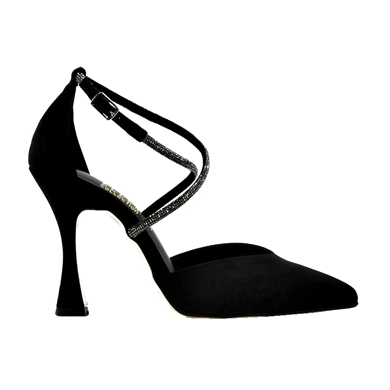 Ellen Γυναικείες γόβες Ellen 83168 μαύρο suede