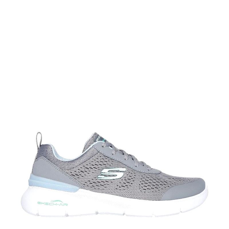 SKECHERS Γυναικεία sneakers SKECHERS 150370/GYLB SKECH-AIR DYNAMIGHT 2.0-NEW HEIGHTS GRAY/LIGHT BLUE γκρι
