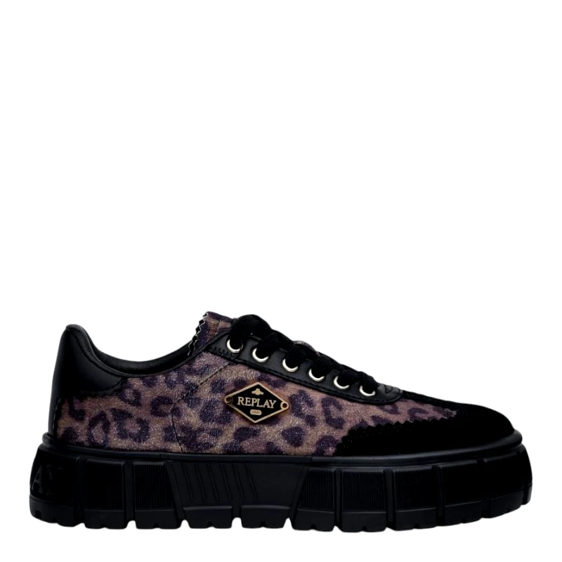 Replay Γυναικεία sneakers REPLAY PAULETTE WILD GWZ7G .000.C0006T 1335-BLACK LEOPARD μαύρο