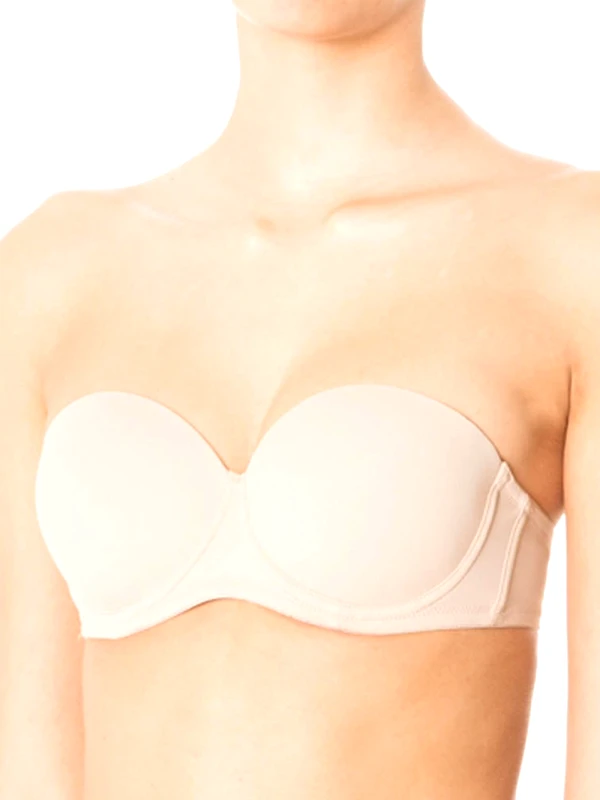 Infiore Σουτιέν Infiore by Lormar FASCIA IMBOTTITA Strapless Push Up - Διπλή Αφαιρούμενη Ενίσχυση Μπεζ