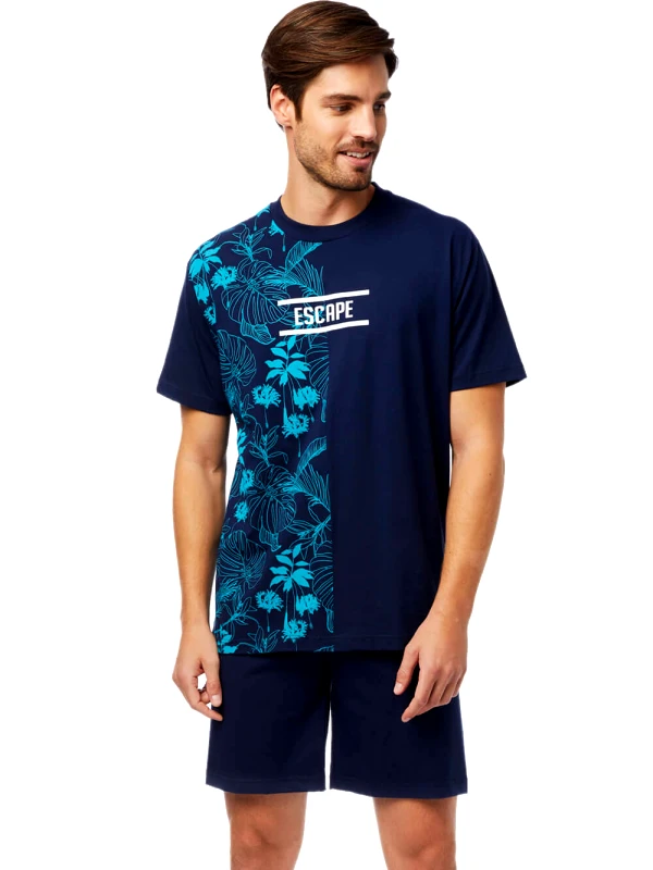 Minerva Ανδρική Πυτζάμα MINERVA ESCAPE - 100% Βαμβακερή - Smart Choice SS23