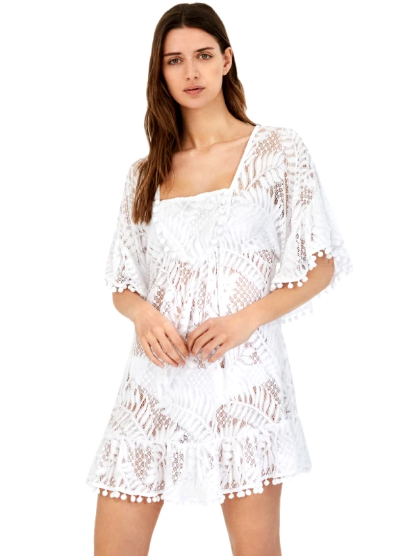Ysabel Mora Beachwear YSABEL MORA Καφτάνι -Πλεχτό Σχέδιο
