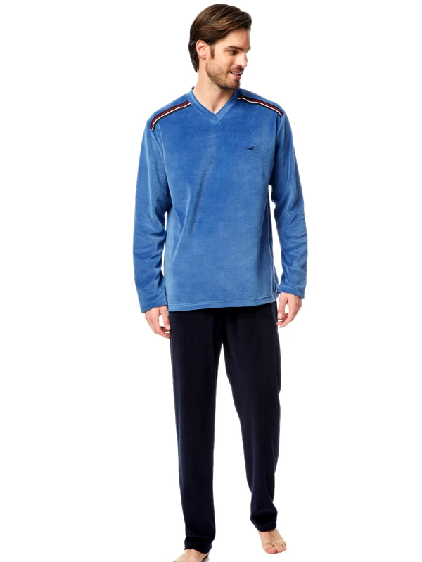 Ανδρική Πυτζάμα MINERVA - Απαλό Βελούδο - Extra Ζεστή - Smart Choice FW23/24 φωτογραφία