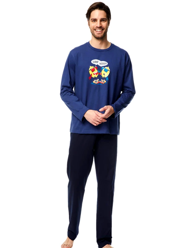 Ανδρική Πυτζάμα MINERVA LEMONS - 100% Βαμβάκι Interlock - Smart Choice FW23/24 φωτογραφία