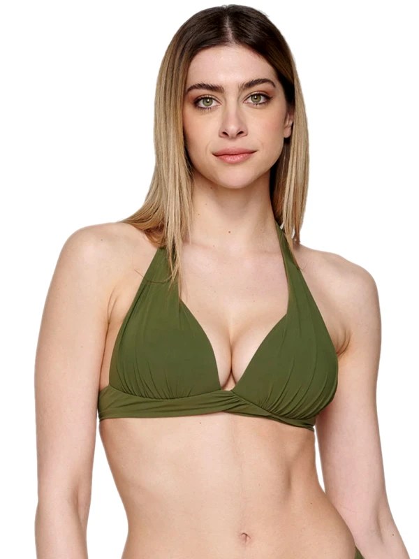 Luna Μαγιό LUNA Blue Sense Μπικίνι Τρίγωνο Push Up Olive - Χωρίς Μπανέλα - Καλοκαίρι 2023