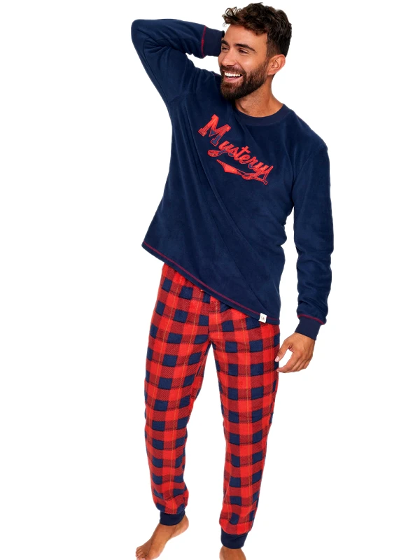 muydemi Ανδρική Πυτζάμα MUYDEMI MYSTERY - Ζεστό & Απαλό Fleece - Χειμώνας 2023/24