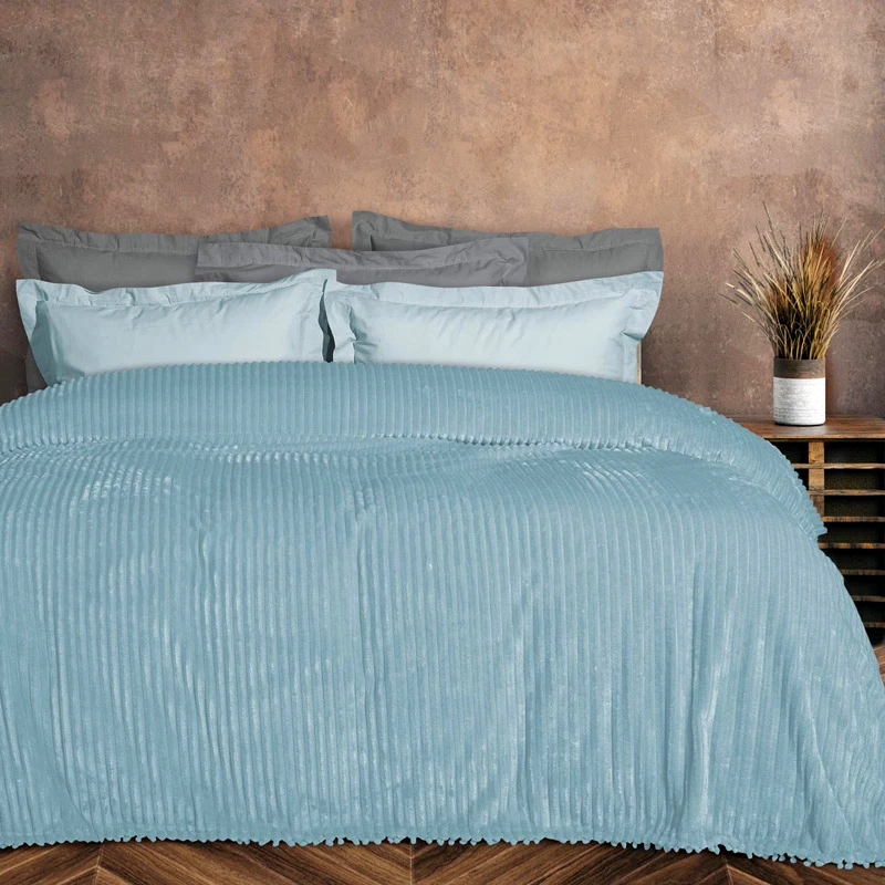 Das Home Κουβέρτα Fleece Υπέρδιπλη Das Home 1355 Light Blue 220x240