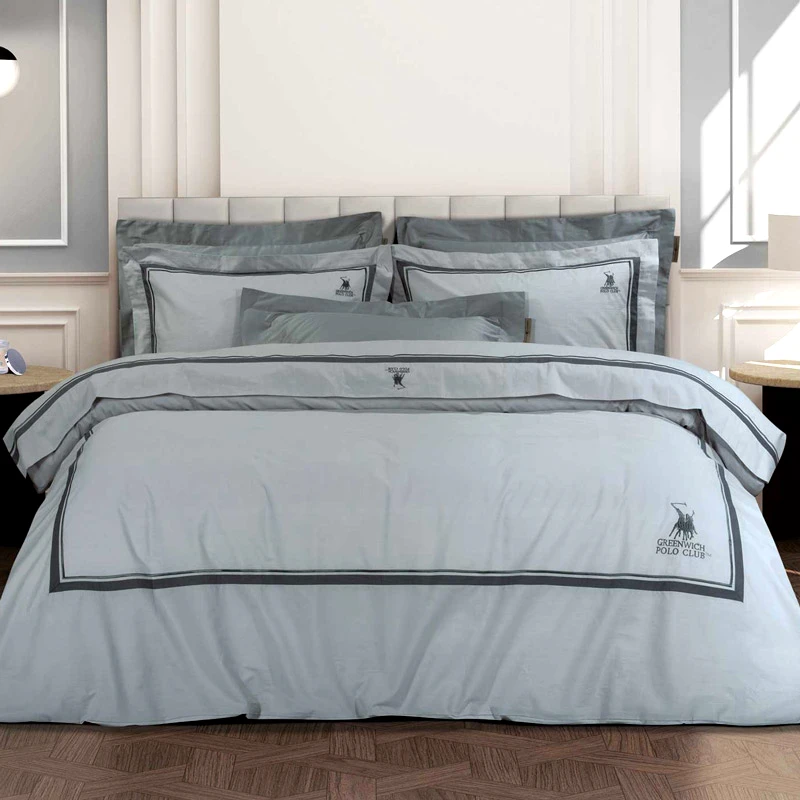 Greenwich Polo Παπλωματοθήκη Υπέρδιπλη Σετ Greenwich Polo Classic 2175 Grey 220x240