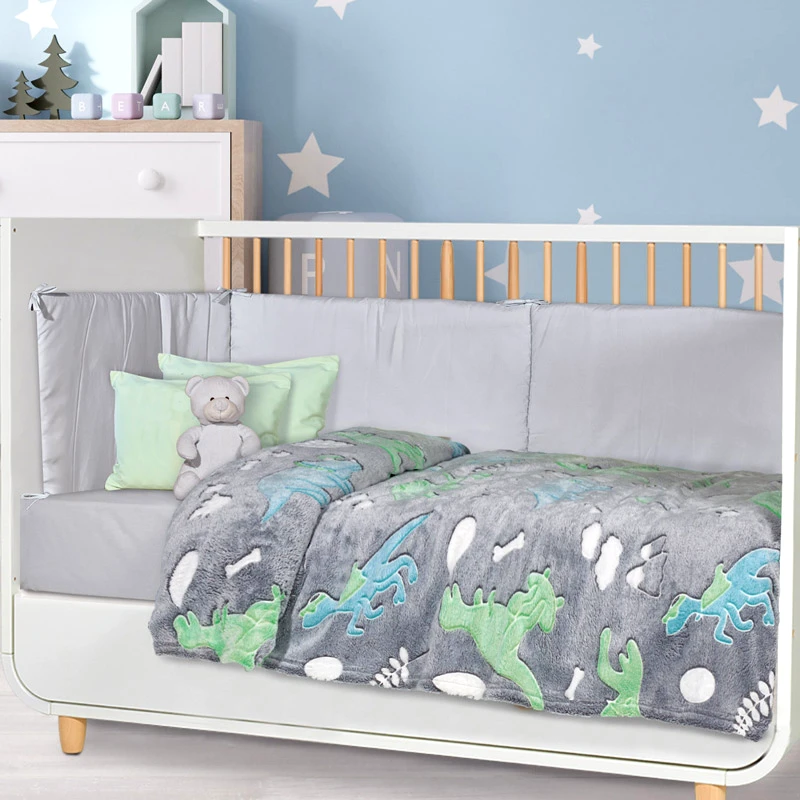 Das Home Φωσφοριζέ Κουβέρτα Fleece Αγκαλιάς Das Home Velour 4865 Grey 80x110