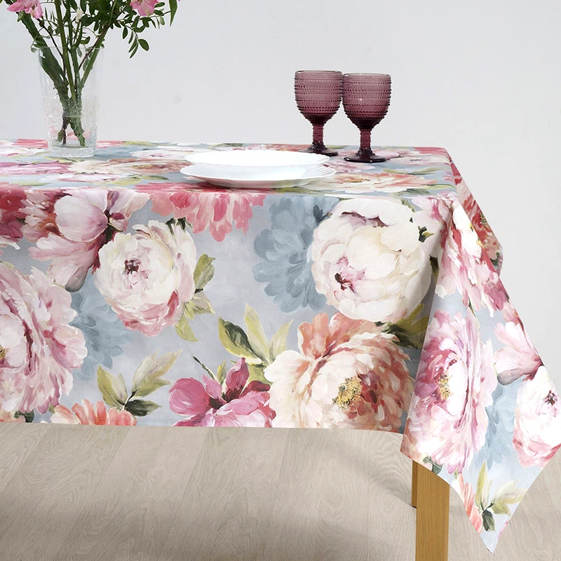 Dimeco Τραπεζομάντηλο Dimeco Blossom Grey 135x180