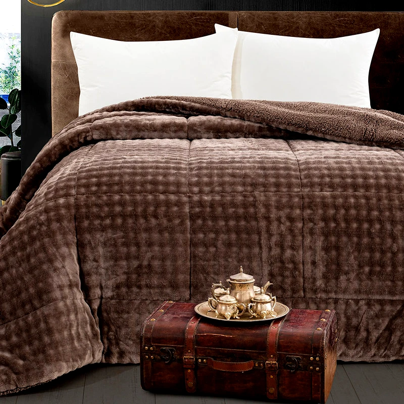 Beauty Home Κουβερτοπάπλωμα Υπέρδιπλο Beauty Home 12515 Mocha 220x240