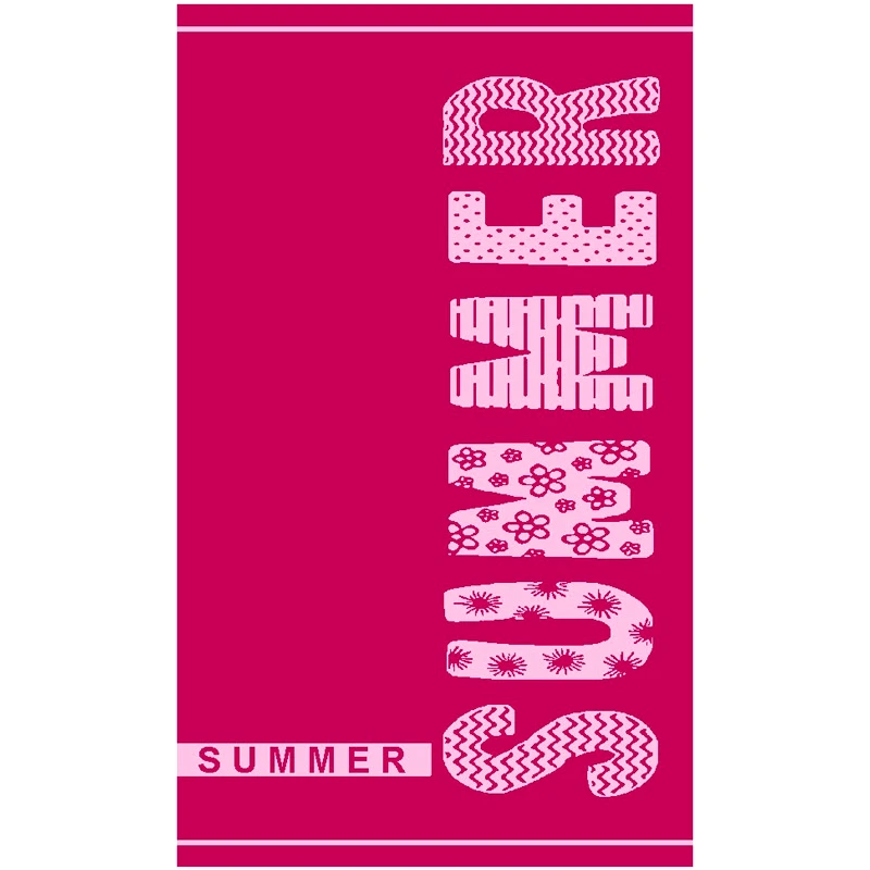 Dimcol Πετσέτα Θαλάσσης Dimcol Jacquard 202 Fuchsia 87x165