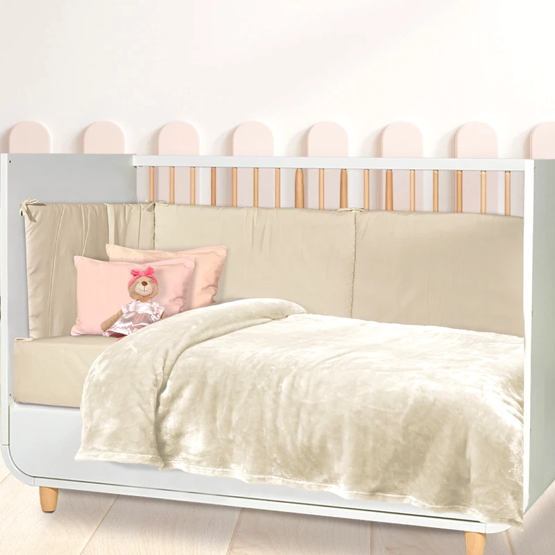 Das Home Κουβέρτα Fleece Αγκαλιάς Das Home Velour 1341 Ecru 80x110