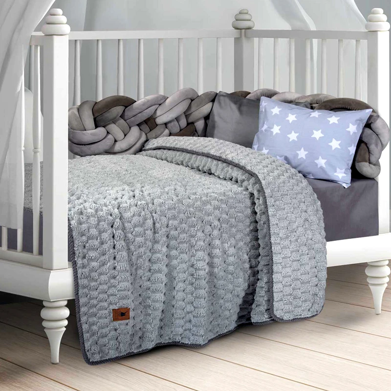 Greenwich Polo Κουβέρτα Fleece Κούνιας Greenwich Polo Essential 8837 Grey 110x150